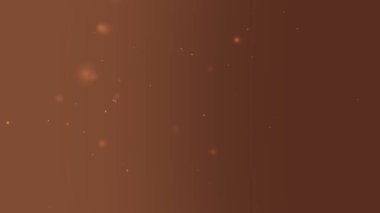 Küresel olaylar için parlak ışık ve yumuşak ortam ışıklarıyla zengin bronz parçacık arka planı
