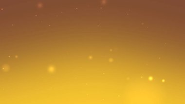 Yumuşak kehribar parçacık sahnesi, yüzen parlak elementler ve kutlama sanatı için hafif parıltı hareketi.