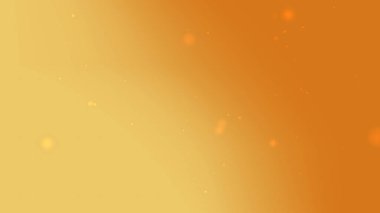 Ilık yüzen parlak noktalı altın turuncu parçacık arkaplanı