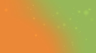 Turuncudan Açık Yeşil Çapraz Gradyan Arkaplanı Yumuşak Yüzen Parçacıklar ve Hafif Parıltılarla