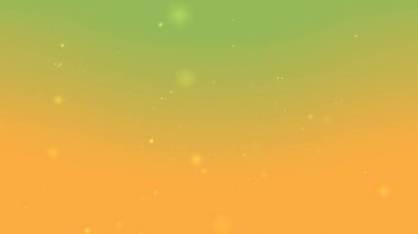 Yumuşak Yeşilden Turuncuya Gradyan Arkaplanı Yüzen Işık Parçacıkları ve Yumuşak Işıltılı