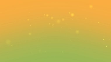 Ilık Portakal 'dan Yeşil Yumuşak Kaydırma Arkaplanına Hafif Yüzen Parçacık Parıltı Efektleriyle