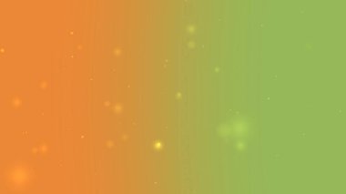 Modern Tasarımlar İçin Turuncu Yeşil Gradyan Arkaplanı Yumuşak Parıldayan Yüzen Parçacıklar