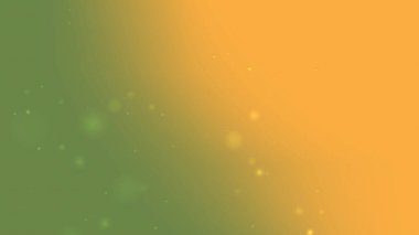 Soft Green Orange Gradient Background with Warm Shimmering Sparkle Particle Floating Light