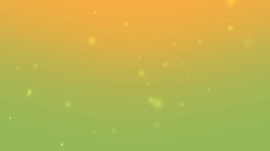 Modern Tasarım İçin Yumuşak Portakaldan Yeşil Gradyan Arkaplanına Yüzen Parıldayan Parçacıklar