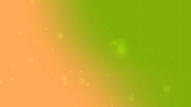 Festive Creative Designs için Yüzen Parıldayan Parçacıklar ile Yumuşak Turuncu Yeşil Gradyan Arkaplanı