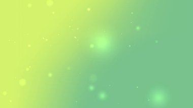 Yumuşak kireç sarısından Yeşil Gradyan Parıltı Arkaplanına Yüzen Işık Parçacıklarıyla