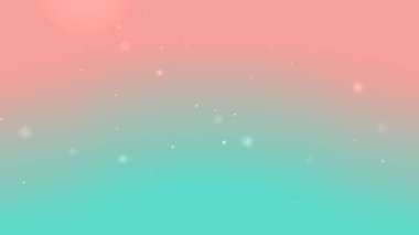 Pastel Mercan ve Nane Gradyan Arkaplanı Rüya Parıltısı Parçacık Efekti