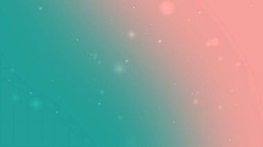 Teal to Peach Gradyan Arkaplanı Zarif Yüzen Parıldayan Parçacık Efekti
