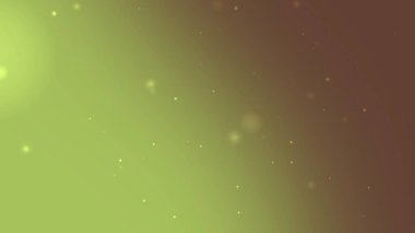 Soyut Yeşil Kahverengi Gradyan Hafif Yüzen Işık Parçacıkları ile Parlak Arkaplan