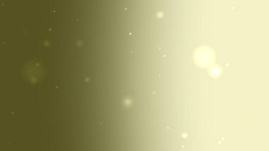 Kutlama için yumuşak parçacıkları olan altın yeşili parlak arkaplan