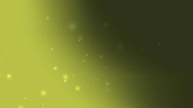 Yumuşak Yeşil Altın Soyut Arkaplan Yüzen Parçacıklar ve Parıltılarla