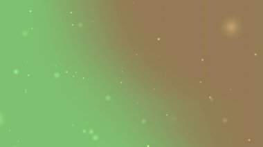 Soyut Yeşil Altın Parıltı Gradyan Arkaplanı Yumuşak Yüzen Işık Parçacıkları