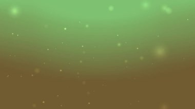 Yeşil Altın Soyut Parlak Arkaplan Yüzen Parçacıklar ve Yumuşak Gradyan