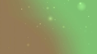 Yumuşak Yeşil ve Bej Gradyan Işık Parçacıkları ile Parlak Arkaplan
