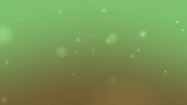 Yüzen Parıldayan Parçacık Bokeh Işığıyla Yumuşak Yeşil Gradyan Arkaplanı