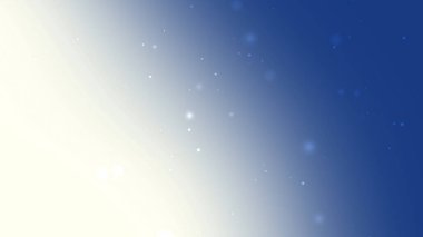 Yüzen Parlayan Parçacıklar ve Işık Parıltısı ile Yumuşak Beyaz Mavi Gradyan Arkaplanı
