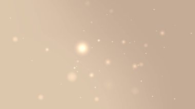 Premium Görsellik İçin Yüzen Işık Noktalarıyla Yumuşak Altın Bej Parçacık Arkaplanı