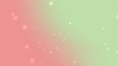 Pastel Kırmızı Yeşil Gradyan Arkaplanı Yumuşak Parıltı Parçacıkları ve Bokeh Işık