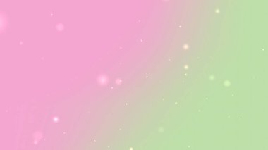 Pastel Pembe ve Yeşil Gradyan Parlak Arkaplan Yumuşak yüzen Parçacıklarla
