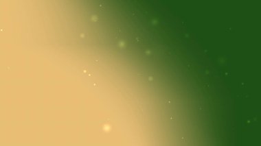 Pürüzsüz Altından Yeşil Gradyan Arkaplanına İnce Yüzen Parıltı Efekti