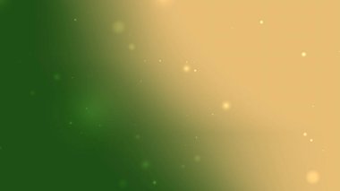 Yeşil ve Altın Gradyan Işıldayan Hafif Yüzen Parçacıklar Arkaplanı