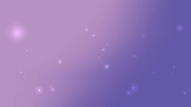 Yüzen Parıltı Parçacıkları ve Yumuşak Parlak Atmosferli Mor Gradyan Arkaplanı