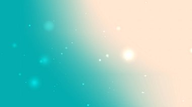 Teal ve Ilık Bej Gradyan Arkaplanı Parlayan Parıldayan Parçacık Kaplamalı