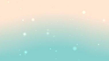 Pastel Şeftali Nane Gradyan Parıltısı Arkaplanı Yumuşak Yüzen Işık Parçacıklarıyla