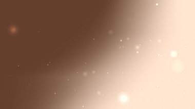 Kahverengi Bej Gradyan Arkaplanı Yumuşak Parlak Işıklar ve Rüya Parçacık Efekti