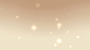 Yumuşak Bej Krem Gradyan Arkaplanı Yüzen Parıltı Parçacıkları ve Hafif Parıltı