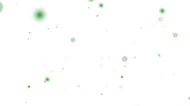 Görsel Tasarım için Saydam Arkaplan Üzerinde Yeşil Yüzen Parçacık Kaplama Efekti