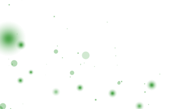 Yüzen Yeşil Işıldayan Daireler Parçacık Üstüste Alfa Kanalı Arkaplanı ile Canlandırma