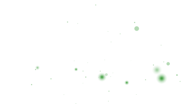 Alfa Arkaplanı Üzerinde Yüzen Işık Noktalarıyla Yeşil Parçacık Canlandırması