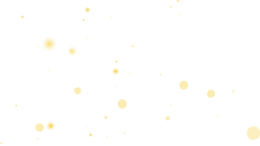 Şeffaf arkaplanda süzülen ışık noktalarıyla soyut altın parçacık parlaklığı örtüsü