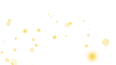 Şeffaf arkaplanda yüzen Bokeh noktalarıyla Zarif Altın Parçacık Parıltısı