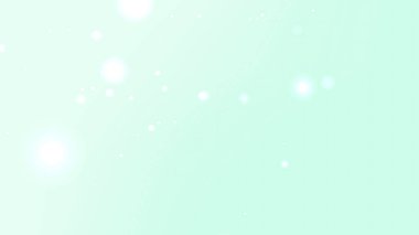 Yumuşak Parıldayan Parçacıklar ve Yüzen Parlayan Noktalarla Soyut Açık Yeşil Arkaplan