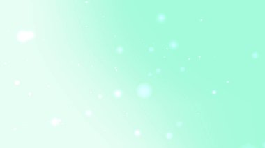 Pastel Yeşil Soyut Parlak Arkaplan Yüzen Işık Parçacıkları ve Yumuşak Derinlik