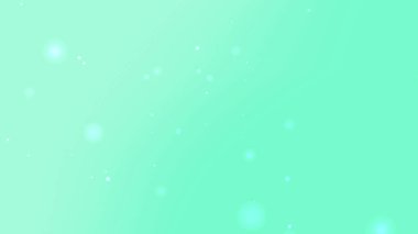 İnce ışık küreleri ve Parıltı Hareketiyle Yeşil Cyan Arkaplanı