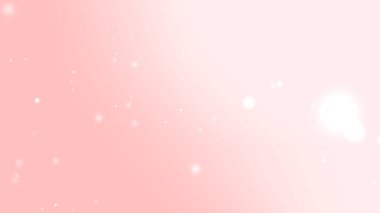 Yumuşak bokeh parçacıkları animasyonu ile açık pembe rüya gradyan arkaplan