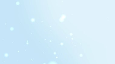 Süzülen Parıldayan Işıklar ve Yumuşak Bokeh Efekti ile Sakin Mavi Gradyan Arkaplanı