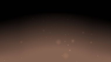 Hafif Kahverengi Gradyan Arkaplanı Yüzen Parıldayan Parçacıklar ve Ilık Işık Atmosferi