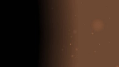 Yumuşak parlak parçacıkları ve pürüzsüz ışık geçişi olan koyu kahverengi minimal arkaplan