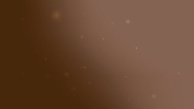 Kahverengi Gradyan Arkaplanı Parıldayan Parçacıklar ve Yumuşak Işık Akışı