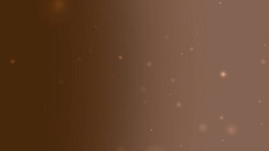 Kahverengi Gradyan Arkaplanı Yüzen Parıltı Parçacıkları ve Yumuşak Işık Bokeh Efekti