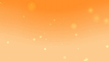 Yüzen Işık Parçacıkları ve Yumuşak Parıltısıyla Altın Portakal Gradyan Arkaplanı