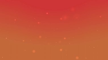 Ilık Kırmızı Turuncu Gradyan Arkaplanı Yüzen Parıltı Parçacıkları ve Yumuşak Işık
