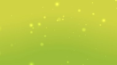 Parlayan Parçacıklar ve Pürüzsüz Soyut Hareketli Sarı Yeşil Arkaplan
