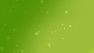 Yüzen Işık Parçacıkları ve Yumuşak Işıltılı Yeşil Soyut Gradyan