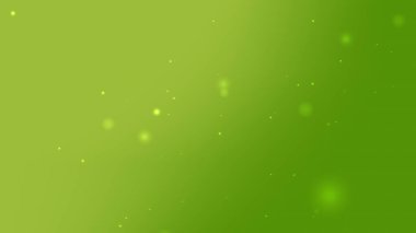 Yumuşak Parıltılı Noktalar ve Yüzen Işık Efektleriyle Soyut Yeşil Gradyan Arkaplanı
